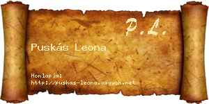 Puskás Leona névjegykártya