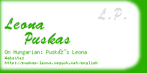 leona puskas business card